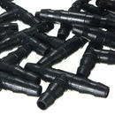 100X Tee Connectors For Irrigation Hose Water Pipe Joints Watering System