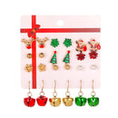 10Pairs Crystal Christmas Tree Elk Earrings Drop Dangle Women Party Jewelry~