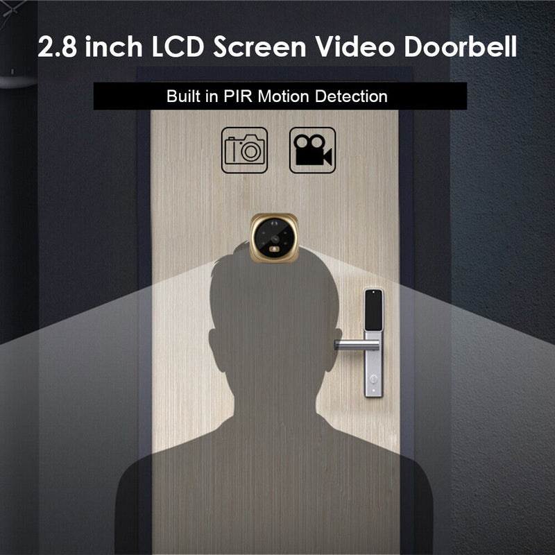 2.8 inch LCD Digital Doorbell Motion Sensor Door Camera Viewer Door Bell