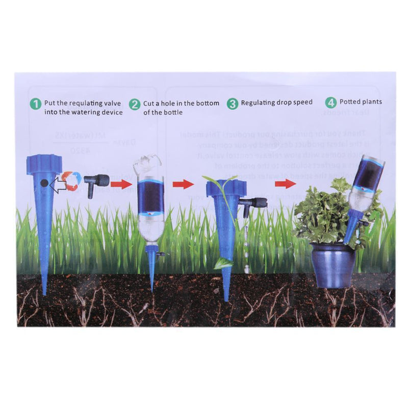 Drip Irrigation System Automatic Watering Spike for Plants (18pcs Green)