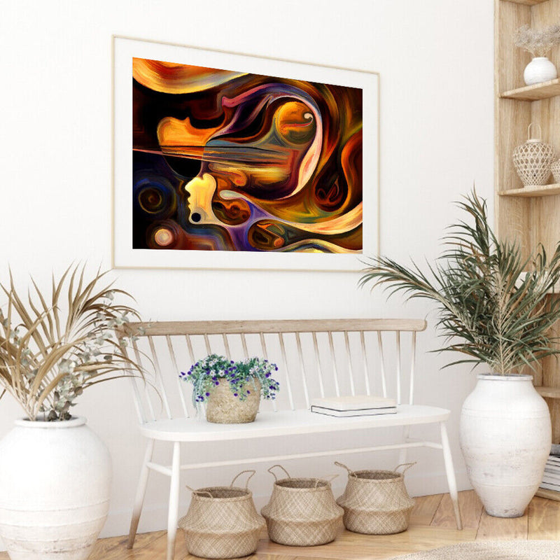 Oil Paint By Numbers Picture DIY Drawing Modern Abstract Painting Kit Art Newly
