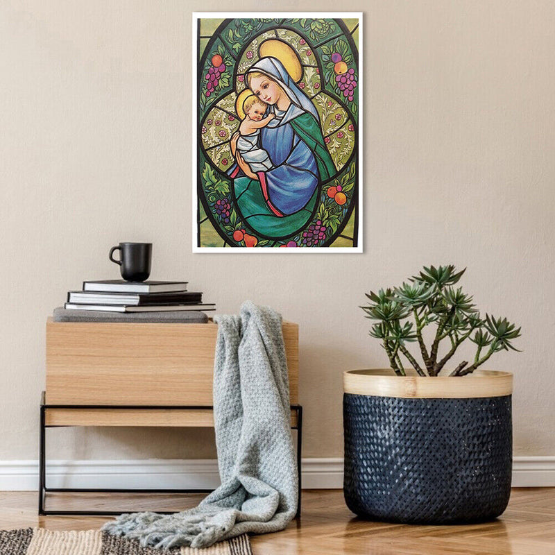 5D Warm Mother Child DIY Embroidery Full Round Drill Diamond Painting Ornaments