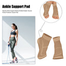 2pcs Sport Ankle Compression Sleeve Elastic Ankle Brace Guard (Nude S/M) Newly
