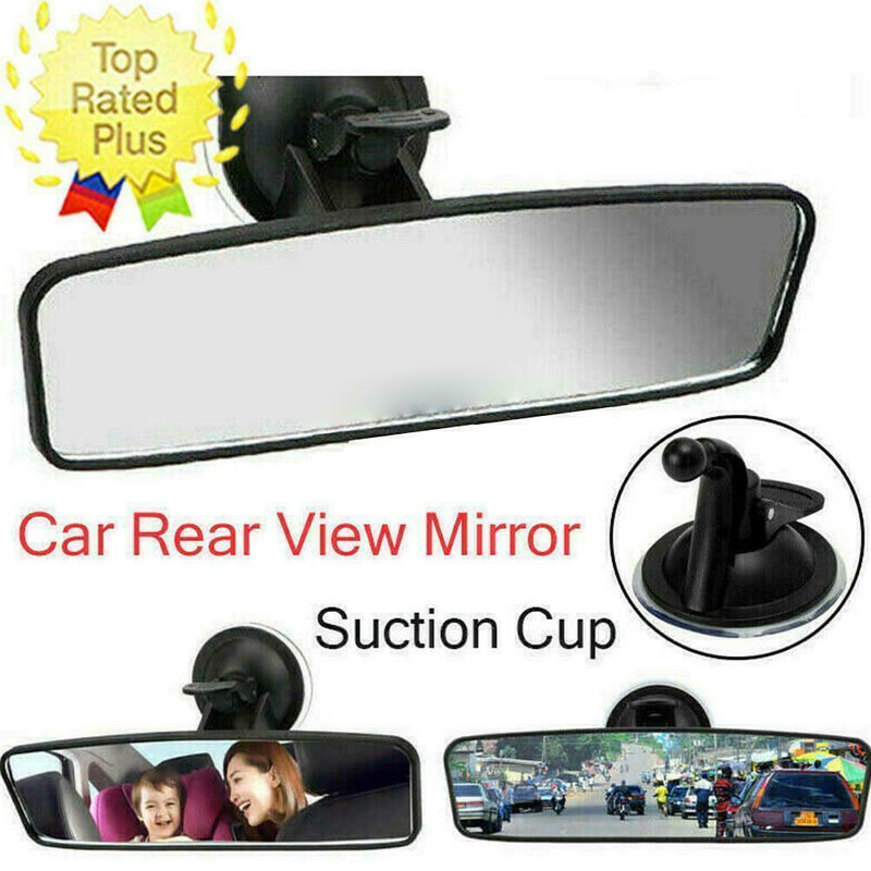 360° Adjustable Car Interior Rear View Mirror w/ Suction Rearview Stick Cup W2K2
