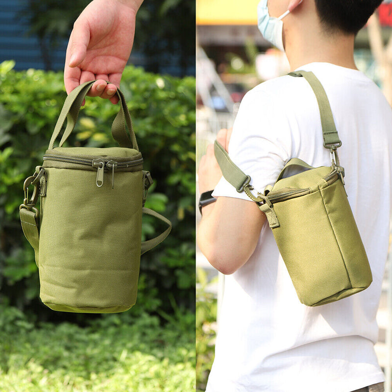 Outdoor Gas Canister Lamp Storage Bag Portable Bottle Cover (Army Green S) Newly