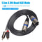 1.5m Full Copper Dual Conductor RCA Male to Dual XLR Male Audio Patch Cable Cord