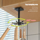 360 Degrees Rotating Hook Holder Bathroom Organizar Storage Hanger (Black) Newly