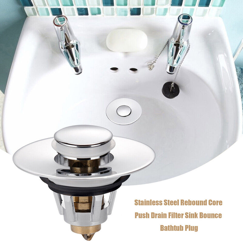 Wash Basin Bounce Drain Filter Sink Vanity Stopper Hair Catcher Bathroom Supply