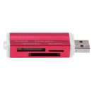USB2.0 4 in 1 Multi Memory Card Reader for SD/SDHC/Mini SD/MMC/TF (Red)