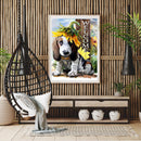 5D DIY Diamond Painting Full Round Drill Welcome Dog Wall Decor Rhinestone Art