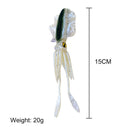 15.5cm 15g Bionic Squid Sea Fishing Lures Artificial Wobbler Bait (Blue) Newly