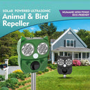 Outdoor Solar Ultrasonic Animal Repeller Dog Sound Alarm Repellent (Green) Newly