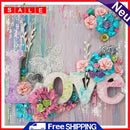 Frameless Painting By Numbers Word Love DIY Handmade Drawing On Canvas Craft Kit