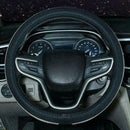 PU Leather Skidproof Bling Car Steering Wheel Crystal Sparkled N6O5 Cover M4L4