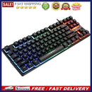 K87 LED Breathing Backlit 87 Keys Mechanical Feeling Gaming USB Wired Keyboard