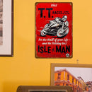 Metal Tin Signs Poster Retro Ride Motorcycle Plaque for Bar Pub Decor (C)