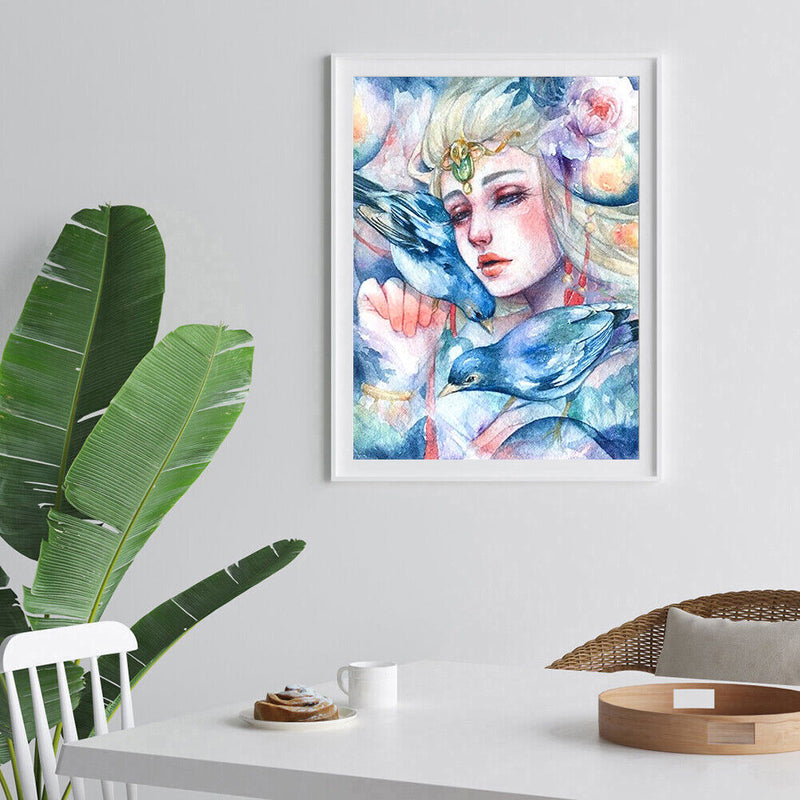 Oil Paint Painting Girl By Numbers Coloring Picture Digital Drawing