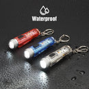 Mini Keychain Torch w/ USB Rechargeable Emergency Flashlight Buckle (White)