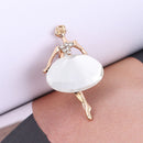 Gift Crystal Badge Ballet Girl Pin Clothes Accessories Dancing Girl Brooches