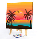 Sea Sunset Drawing Frameless DIY Oil Paint by Numbers Canvas Home Decor Kit