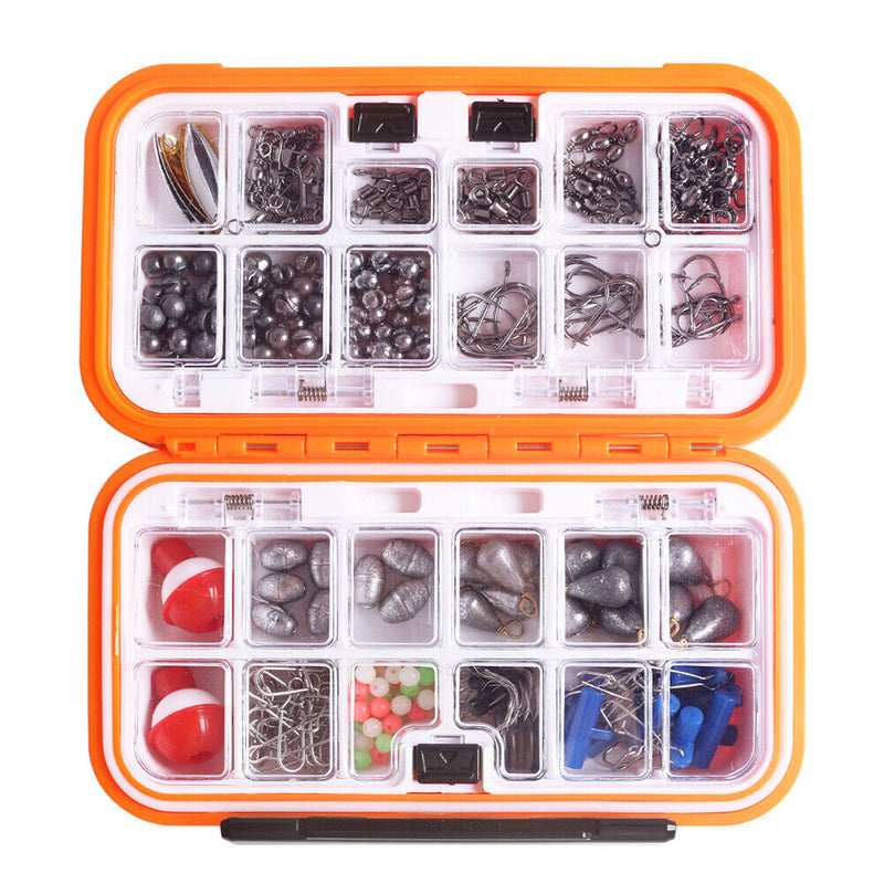 254pcs Waterproof Fishing Tackles Box Accessories Kit Set Rock Fishing Tools