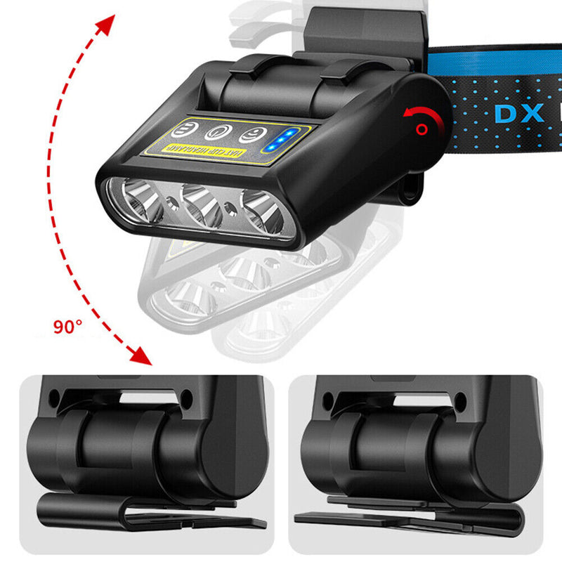Hat Clip Induction Sensor Headlight USB Strong Outdoor Head-mounted Camping Lamp