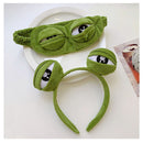 Makeup Wide-brimmed Elastic Hairbands Funny Frog Hairband Washing Headband