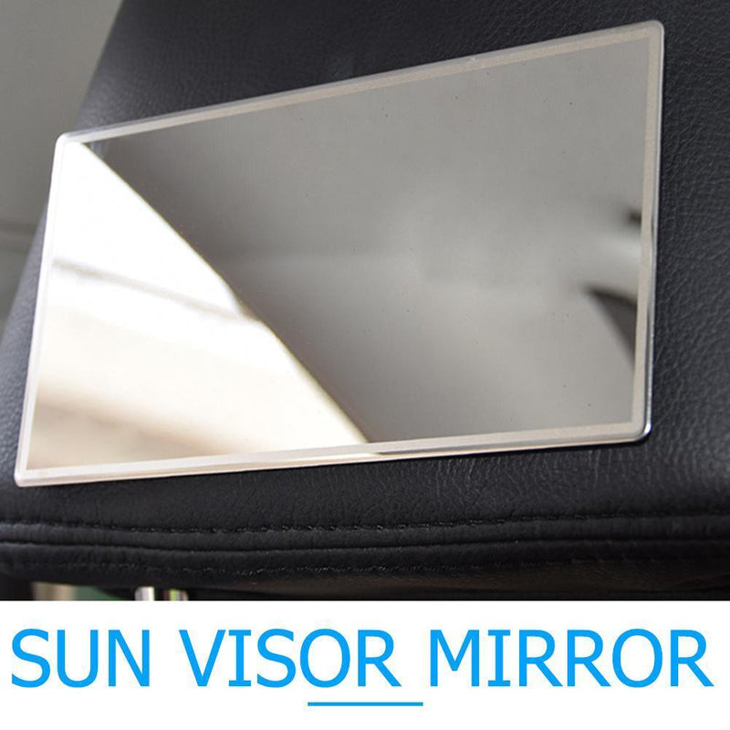 Stainless Steel Cosmetic Mirror Car Sun Visor Makeup Mirror (110x65mm) Newly