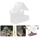 Plastic Window Bird Feeder, Transparent, Suction Cup, House Shape Birdfeeders