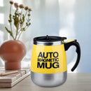 Stainless Steel Self Stirring Mug Auto Electric Coffee Mixing Cup (Yellow)