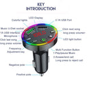Dual USB LED Display Car Bluetooth Transmitter Modulator Compatible 5.0 FM