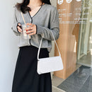Fashion Women Casual Stone Pattern Solid Color Small Purse Shoulder Underarm Bag