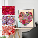 Part Specical Shaped Drill Diamond Painting Decor Flower Heart Kits Needlew