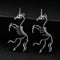 Wedding Party Girl Skeleton Drop Earrings Novel Dangle Earrings Horse Pendant