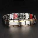 Healing Protect Health Balance Bracelets Metal Energy Power Male Casual Jewelry