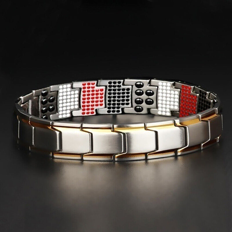 Healing Protect Health Balance Bracelets Metal Energy Power Male Casual Jewelry