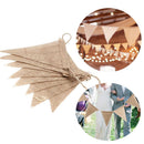 Festival Celebration Burlap Bunting Flags Jute Banner Wedding Supplies
