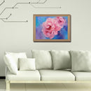 Pink Peony Oil Paint By Numbers DIY Handpainted on Canvas Wall Art Gift Unf