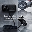 Baseus Car FM Transmitter Bluetooth Handsfree TF Card MP3 Player USB Charger