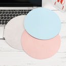 Office Round Writing Mat Laptop Computer Mouse Pad PU Leather Keyboard Mice Mat
