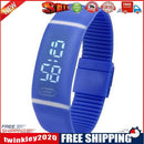 Men Women Electronic LED Display Sports Plastic Digital Wrist Watch(Blue)