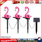 Solar Power LED Pink Bird Lawn Light Outdoor Garden Landscape Lamps (3pcs) Newly
