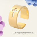 Classic Wedding Jewelry Cross Couple Ring Stainless Steel Lover Open Rings Gi