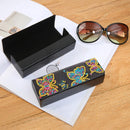 DIY Butterfly Diamond Painting Leather Eye Glasses Box Sunglasses Holder Newly