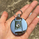 steel Tool Belt Retractable Key Recoil Ring Pull Chain Clip Keys B3J7