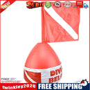 PVC Floating Buoy with Dive Flag Scuba Diving Flag Surface Marker Buoy Sign