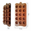 Nice 15 Cavity Silicone Flower Rose Chocolate Cake Soap DIY Mold Baking S1V7