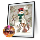 Diamond Painting 5D Full Round Drill Mosaic DIY Snowman and Critter Kit for Wall