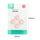 4pcs Cute Cat Paw Thumb Grips for Nintendo Switch Controller (White+Pink)