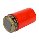 Grave Electronic LED Candle Lamp Flameless Solar Decorative Tea Light (Red)
